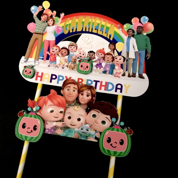 Toppers Coco Melon 3D personnalisé