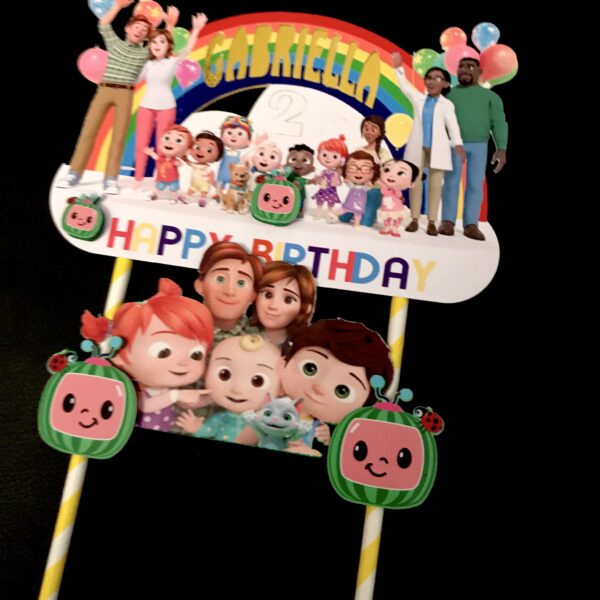 Toppers Coco Melon 3D personnalisé – Image 3