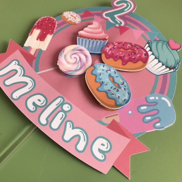 Toppers Gourmandise 3D personnalisé – Image 2