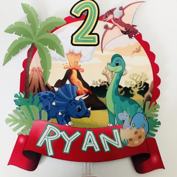 Toppers Dinosaure personnalisé