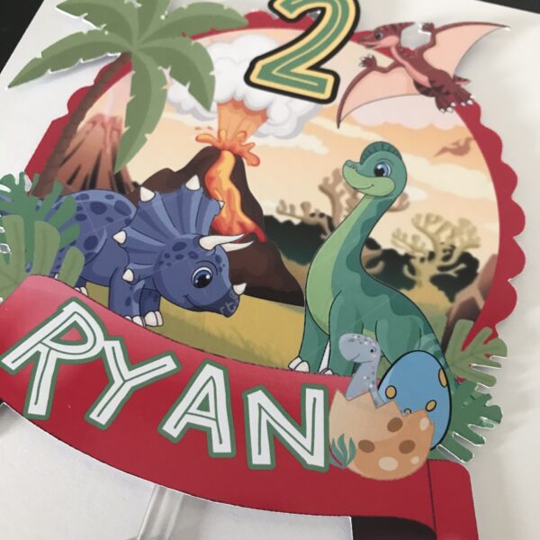 Toppers Dinosaure personnalisé – Image 3