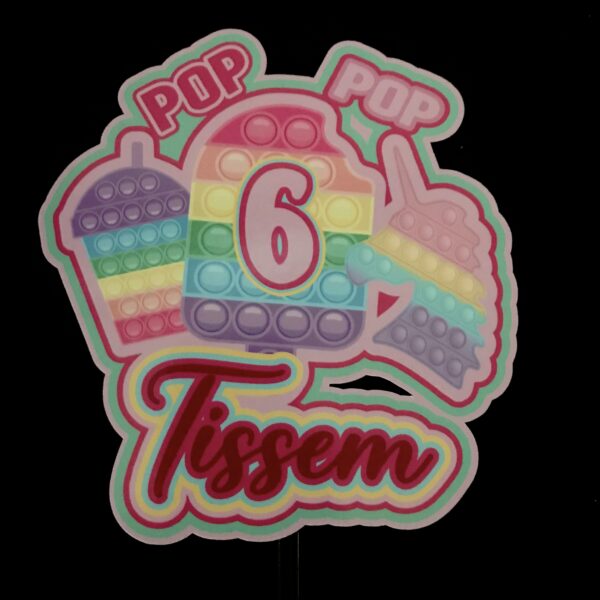 Toppers Pop It personnalisé