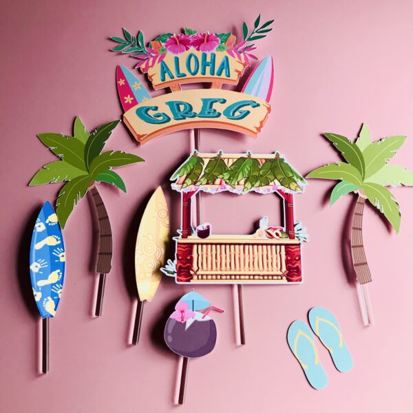 Kit Toppers Plage personnalisé