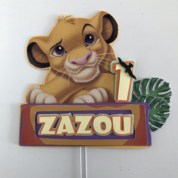 Toppers Simba 3D personnalisé