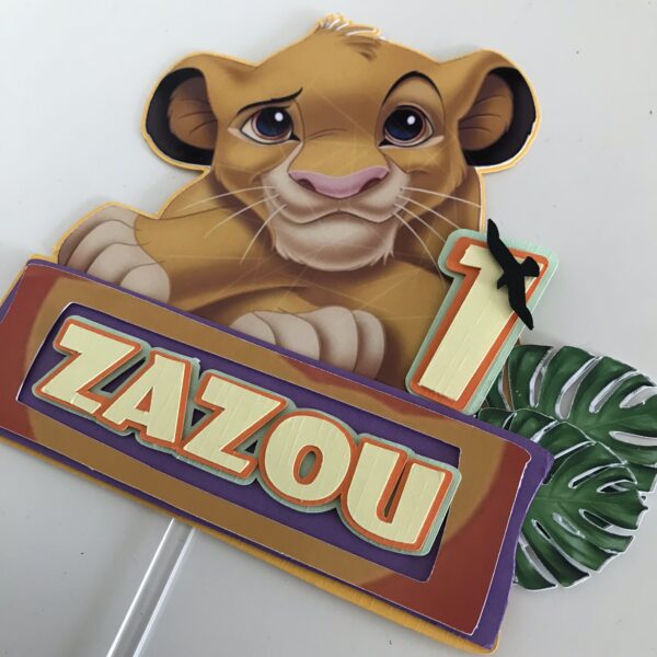 Toppers Simba 3D personnalisé – Image 2