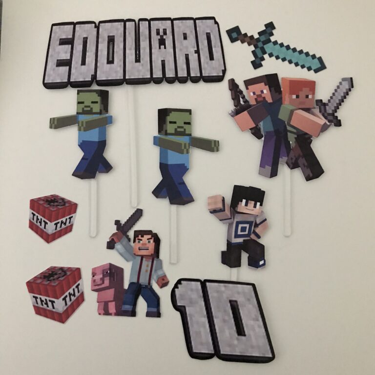 Kit Toppers Minecraft personnalisé - topperscake