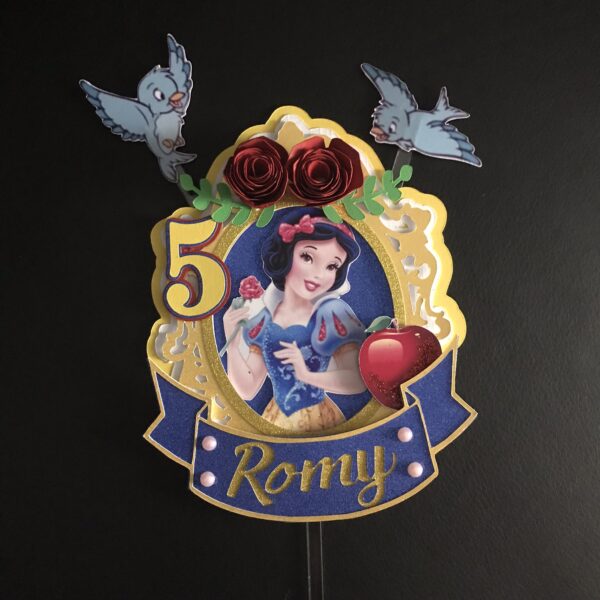 Toppers Blanche Neige 3D personnalisé