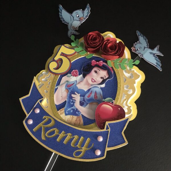 Toppers Blanche Neige 3D personnalisé – Image 2