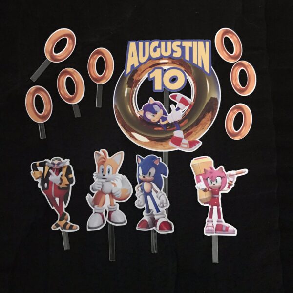 Kit Toppers Sonic personnalisé
