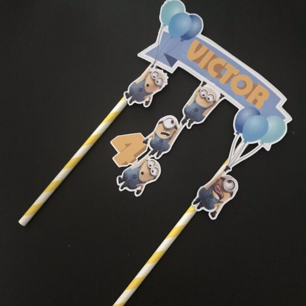 Toppers Minions 3D personnalisé – Image 2