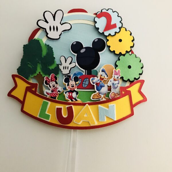 Toppers Maison de Mickey 3D personnalisé