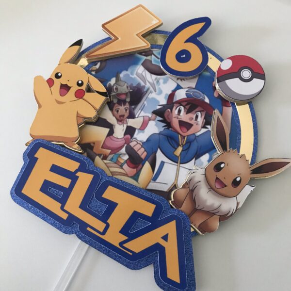Toppers Pokemon 3D personnalisé