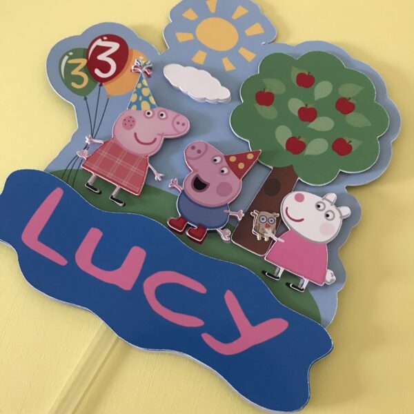 Toppers Peppa Pig Birthday personnalisé – Image 2