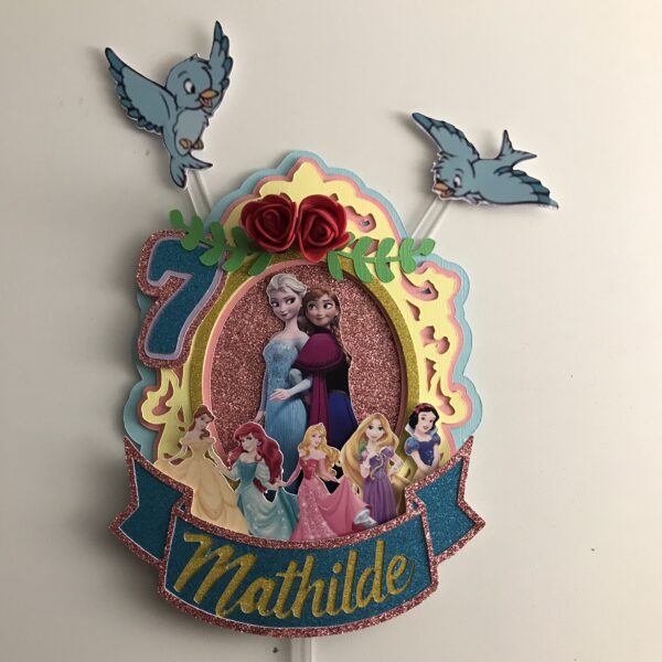 Toppers Princesse Disney au choix 3D personnalisé – Image 2