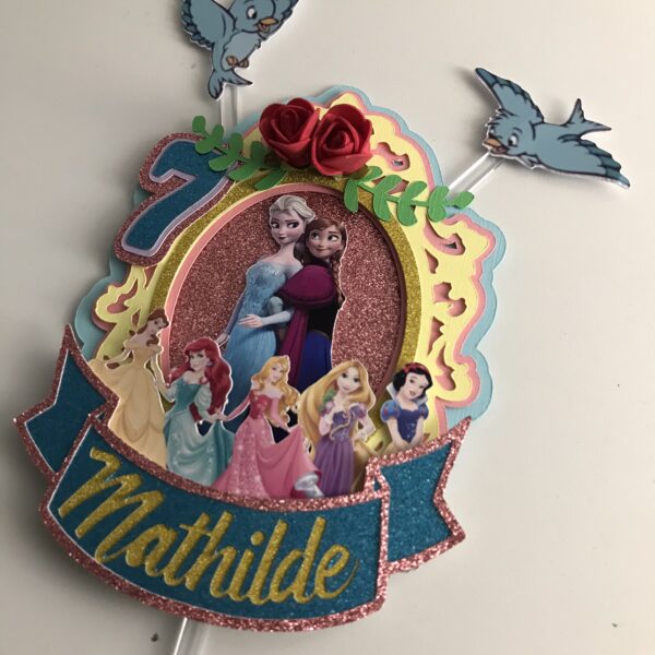 Toppers Princesse Disney au choix 3D personnalisé – Image 3