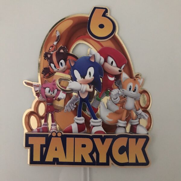 Toppers Sonic Gold personnalisé