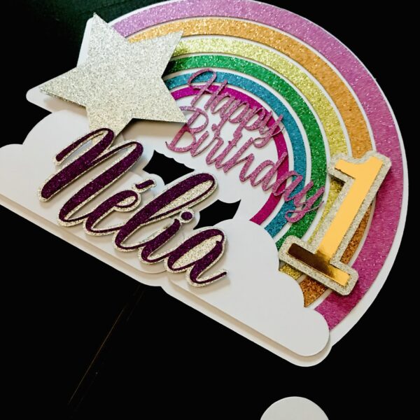 Toppers Arc en Ciel  3D personnalisé – Image 4