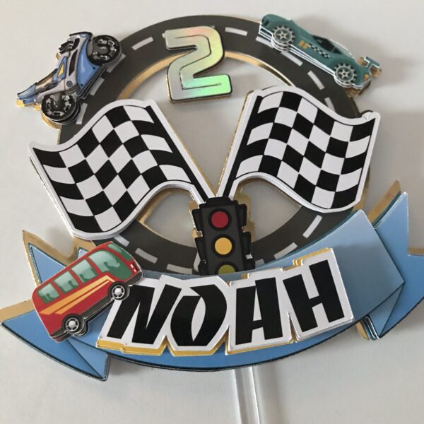 Toppers Course Voiture 3D personnalisé – Image 3