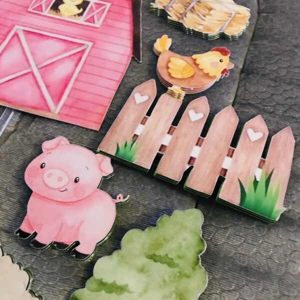 Kit Toppers FERME ANIMAUX  3D personnalisé – Image 5