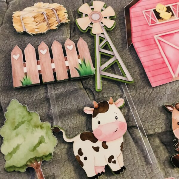 Kit Toppers FERME ANIMAUX  3D personnalisé – Image 6