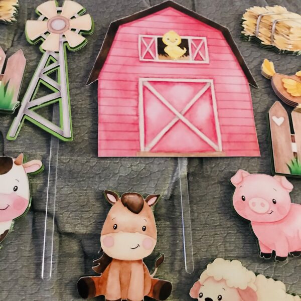 Kit Toppers FERME ANIMAUX  3D personnalisé – Image 8