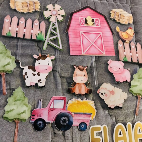 Kit Toppers FERME ANIMAUX  3D personnalisé – Image 9