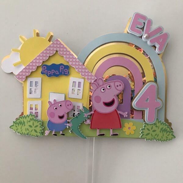 Toppers Peppa Pig Shaker 3D personnalisé – Image 7