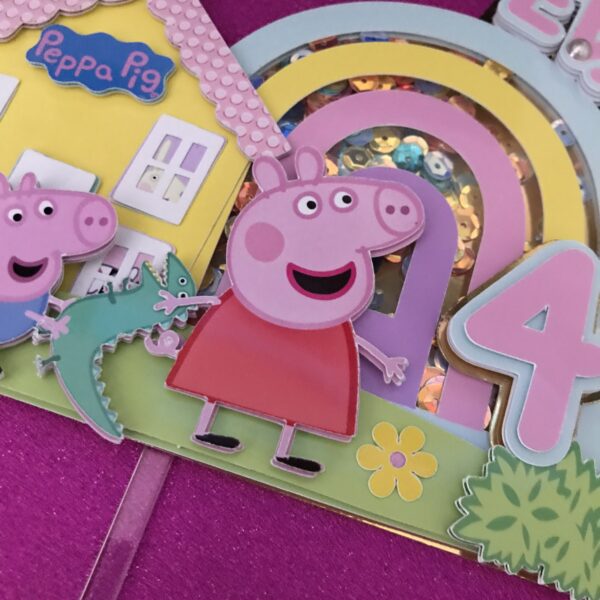 Toppers Peppa Pig Shaker 3D personnalisé – Image 4