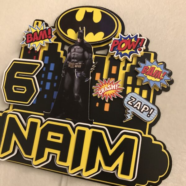 Toppers BATMAN  3D personnalisé – Image 2