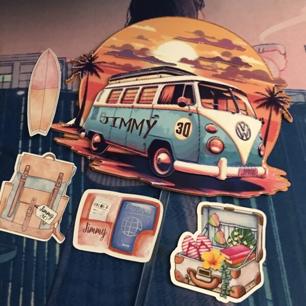 Kit Toppers Vacances VAN3D personnalisé – Image 2