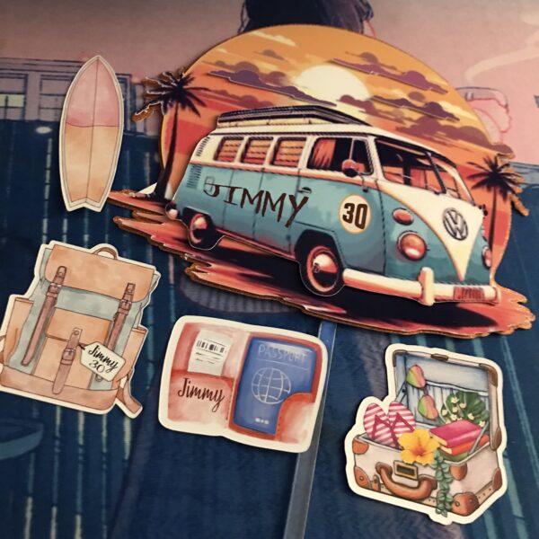 Kit Toppers Vacances VAN3D personnalisé