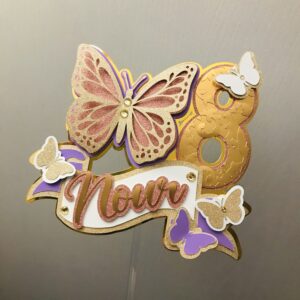 Toppers PAPILLON 3D personnalisé