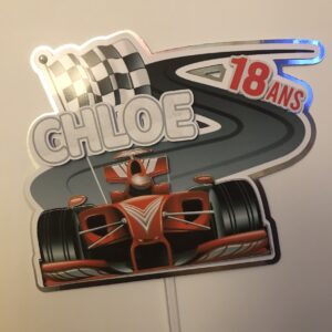 Toppers COURSE VOITURE 3D personnalisé
