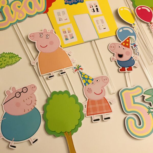 Kit Toppers PEPPA PIG personnalisé – Image 3
