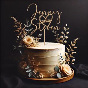 Toppers MARIAGE COEUR Bois personnalisé