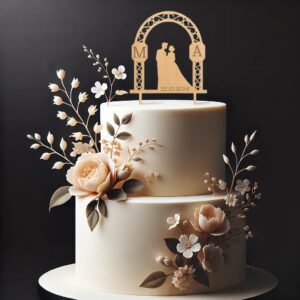 Toppers MARIAGE ARCHE Bois personnalisé
