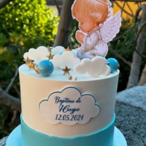 Kit toppers + impression ANGE BAPTEME Personnalisé