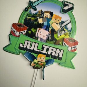 Toppers MINECRAFT 3D personnalisé