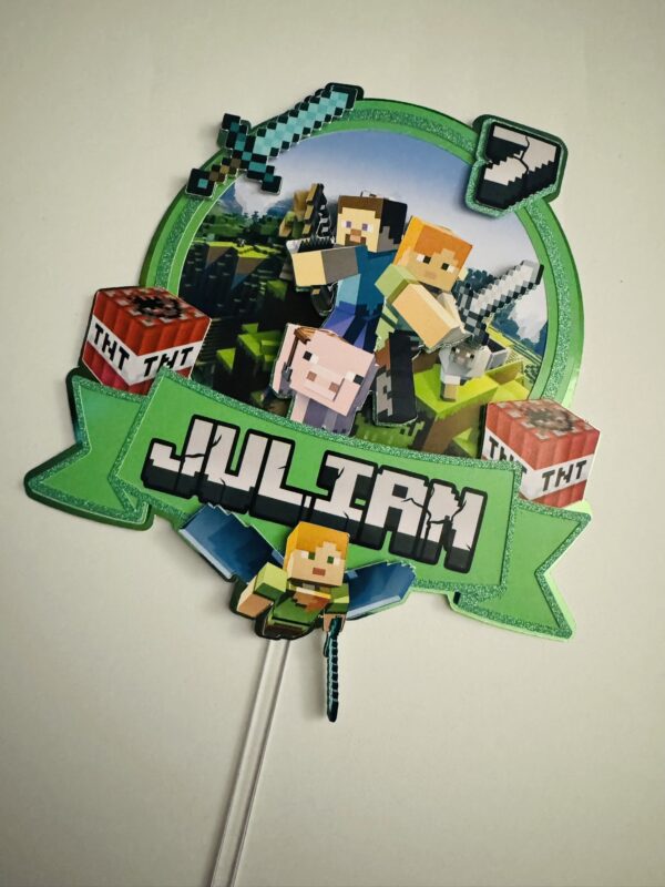 Toppers MINECRAFT 3D personnalisé