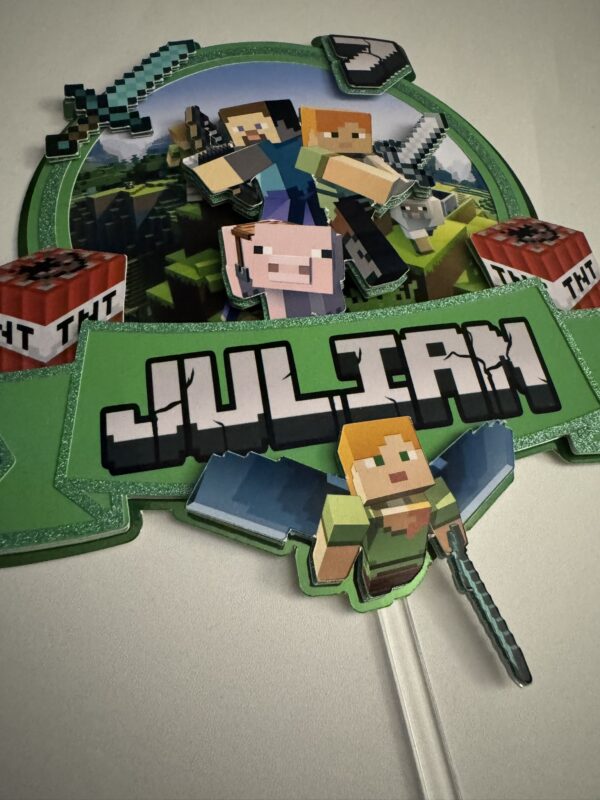 Toppers MINECRAFT 3D personnalisé – Image 2