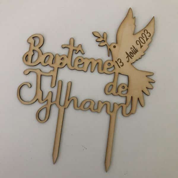 Toppers COLOMBE Bois personnalisé – Image 3