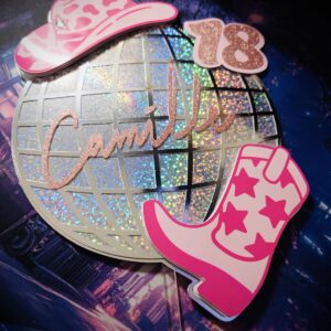 Toppers COWGIRL 3D personnalisé