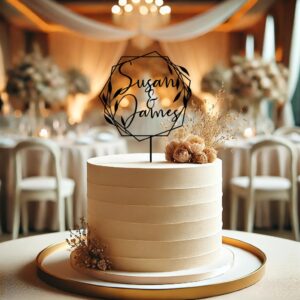 Toppers acrylique WEDDING Noir Personnalisé