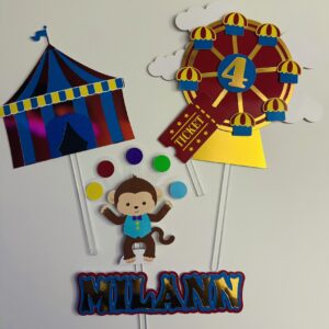 Kit Toppers CIRCUS GOLD personnalisé