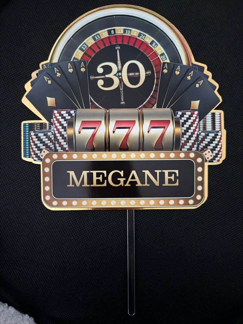 Toppers CASINO 3D personnalisé – Image 3
