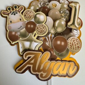 Toppers OURSON ou GIRAFE 3D personnalisé